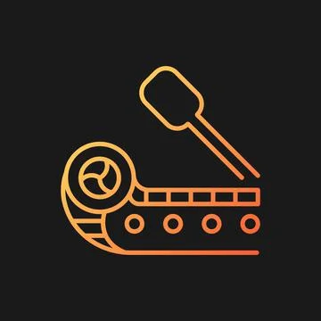 Indigenous culture gradient vector icon for dark theme Stock Illustration