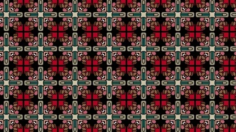 Indigenous Ethnic Tile Pattern Design Backdrop Sliding. Seamless Abstract. Stock Footage 201515376
