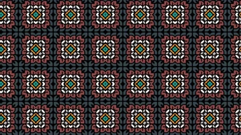 Indigenous Ethnic Tile Pattern Design Backdrop Sliding. Seamless Abstract. Stock Footage 202004343
