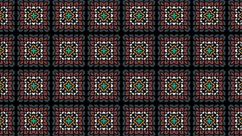 Indigenous Ethnic Tile Pattern Design Backdrop Sliding. Seamless Abstract. Stock Footage 202246213