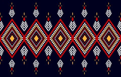 Indigenous geometry  style pattern. seamless ethnic pattern concept. Design.. Stock Illustration