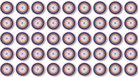 Indigenous heritage month background with repeating traditional circular ma.. Stock Illustration