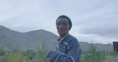 Indigenous Man, Ladakh  스톡 동영상 137216548