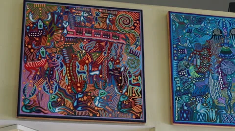 Indigenous paintings Stock Footage 38351686