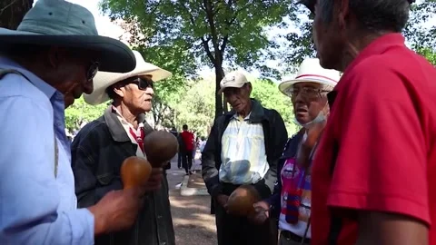 Indigenous people in Paraguay march to d... | Stock Video | Pond5