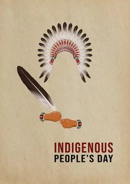 Indigenous Peoples day Illustrazione stock