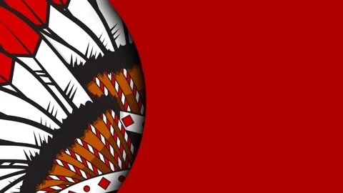 Indigenous Peoples Day Native American Cultural Heritage Day Animated Red B.. Stock Footage 345568895