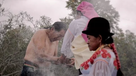 Indigenous rituals of purification 스톡 동영상 66065159