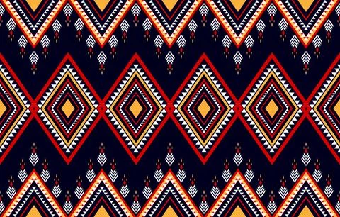 Indigenous style seamless pattern. Geometric seamless ethnic pattern. Desig.. Stock Illustration