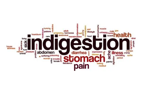 Indigestion word cloud concept Stock Illustration