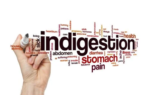 Indigestion word cloud concept Stock Illustration