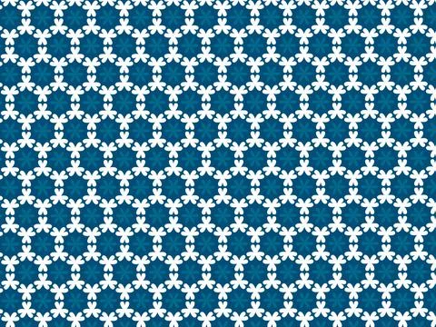 Indigo and white block pattern seamless for textile wall tile decor background 스톡 일러스트