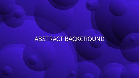 Indigo blue abstract background with gradient spheres Stock Illustration