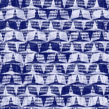 Indigo blue batik dyed effect texture background. Seamless japanese repeat 스톡 사진