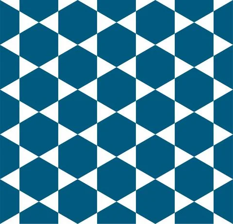 Indigo Blue White Star Pattern Seamless Stock Illustration