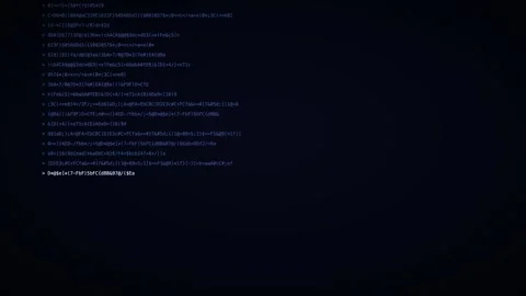 Indigo code terminal typing hacker code background Stock Footage 342633895