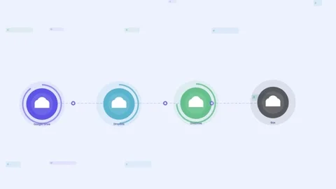 Indigo Data Migration Transfer Services Flat Design Loop Stock Footage 342605144