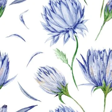 Indigo Floral Pattern Stock Illustration