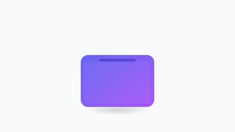 Indigo Gradient Voting Box with Smoothly Dropping Ballot Paper Icon Loop Видео 346202098