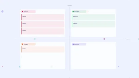 Indigo Priority Matrix Eisenhower Task Sort Flat Design Loop Видео 342606027