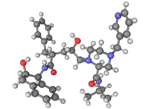 Indinavir aids drug molecule Stock-Illustration