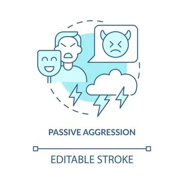 Indirect aggression concept icon Stock Illustration