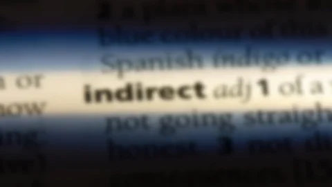 Indirect word in a dictionary. Stock Footage 99561140