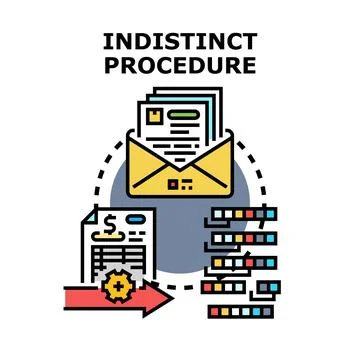 Indistinct procedure illustrating unclear confusing process Stock Illustration