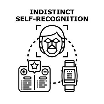 Indistinct self recognition concept for digital identity verification Stock Illustration