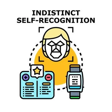 Indistinct self recognition concept for digital identity verification Stock Illustration