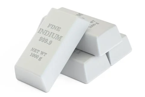 Indium bars, 3D rendering Stock Illustration