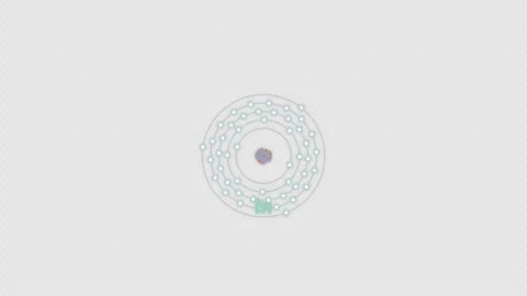 Indium In Bohr Atom Model Clean No Text Animation Video Overlay Alpha 4K Видео 339369356