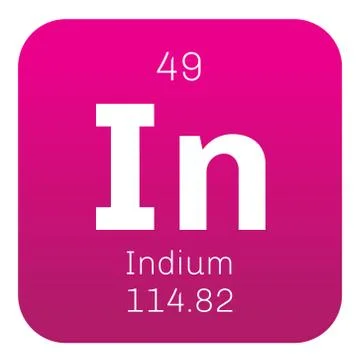 Indium chemical element Stock Illustration