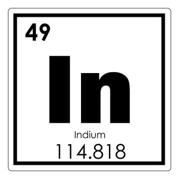 Indium chemical element Stock Illustration