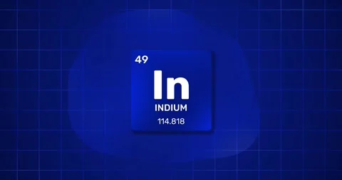 Indium chemical element Periodic Table Stock Footage 297862732
