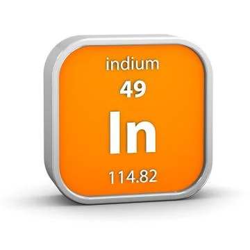 Indium material sign Stock Photos