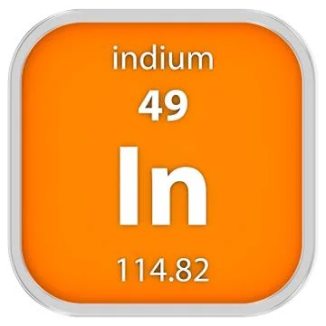 Indium material sign Stock-Fotos