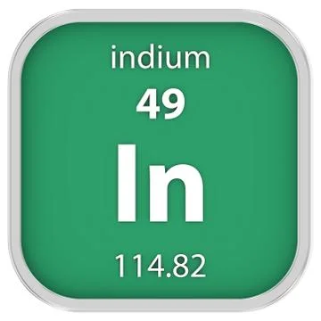 Indium material sign Stock Photos