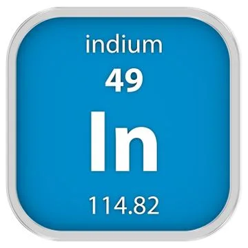 Indium material sign 写真素材
