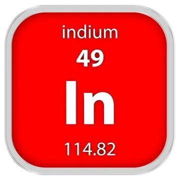 Indium material sign Stock Photos