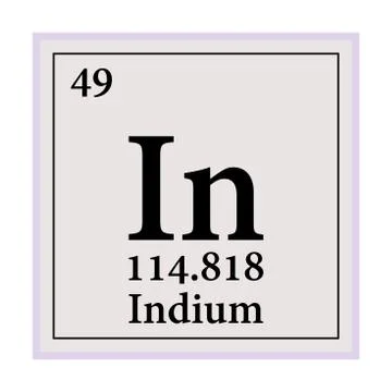 Indium Periodic Table of the Elements Vector illustration eps 10. 스톡 일러스트