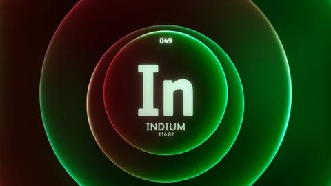 Indium Periodic Table Science Content Title Design Illustration Background Stock Illustration