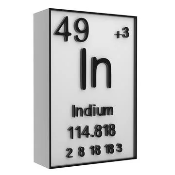 Indium,Phosphorus on the periodic table of the elements on white blackgroun.. イラスト素材