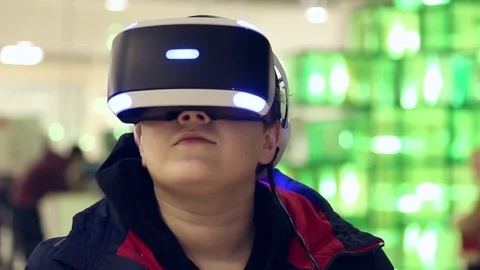 Individual 3D display virtual reality Stock Footage 71623807