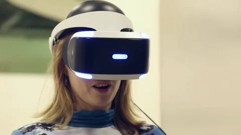 Individual 3D display virtual reality Stock Footage 71624098