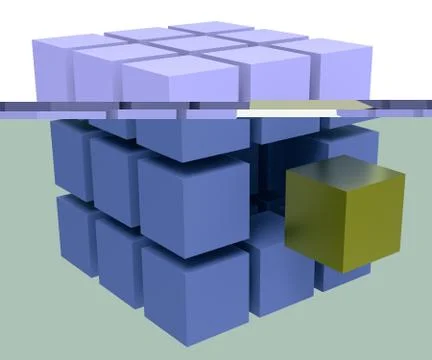 Individual block means different or outsider Stock Illustration