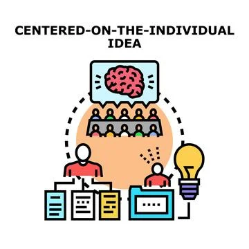 Individual centered idea development process 스톡 일러스트