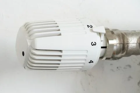 Individual , close-up. heating radiator temperature controller ,automatic Stock Photos
