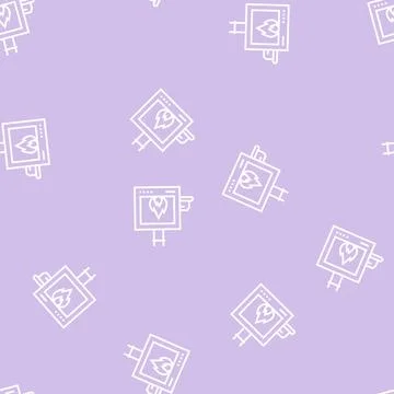 Individual cremation line seamless pattern Stock Illustration