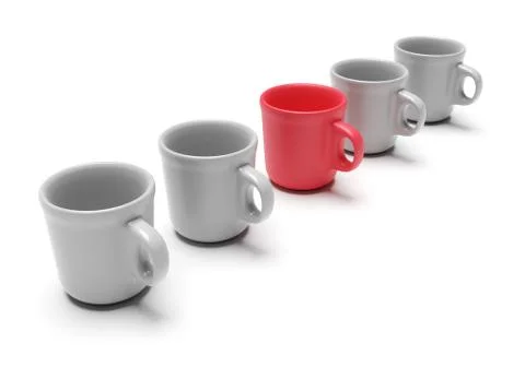 Individual cup isolated on a white background Stock Illustration
